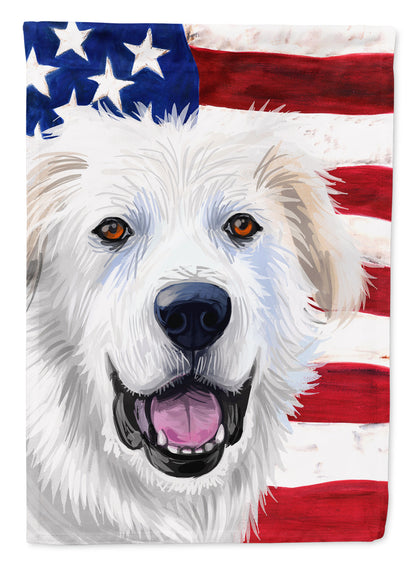 Great Pyrenees Dog American Flag Garden Flag Mailbox Decorative Yard Banner Outside Patio Artwork for Flower Beds, Garden Size, Multicolor