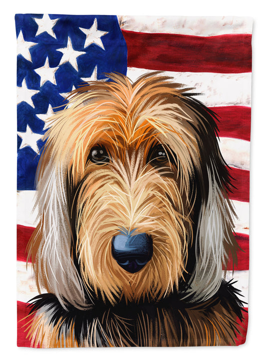 Otterhound Dog American Flag Garden Flag Mailbox Decorative Yard Banner Outside Patio Artwork for Flower Beds, Garden Size, Multicolor