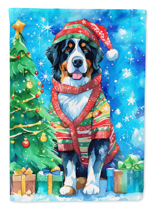 Bernese Mountain Dog Christmas Garden Flag Mailbox Decorative Yard Banner Outside Patio Artwork for Flower Beds, Garden Size, Multicolor