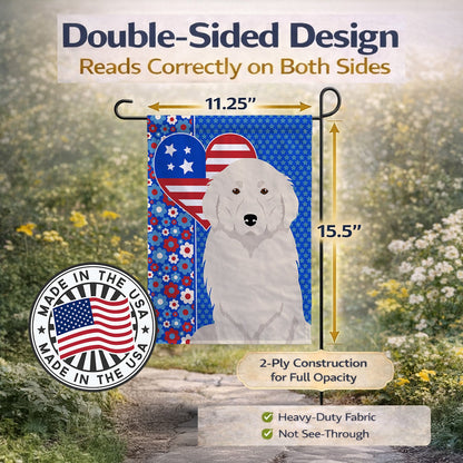 Great Pyrenees USA American Garden Flag Mailbox Decorative Yard Banner Outside Patio Artwork for Flower Beds, Garden Size, Multicolor