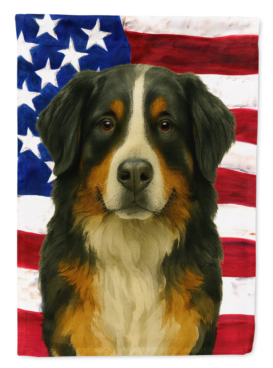Bernese Mountain Dog American Flag Garden Flag Mailbox Decorative Yard Banner Outside Patio Artwork for Flower Beds, Garden Size, Multicolor
